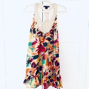 French Connection Cotton Dress w/ Beaded Halter 6